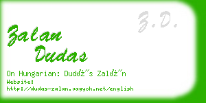 zalan dudas business card